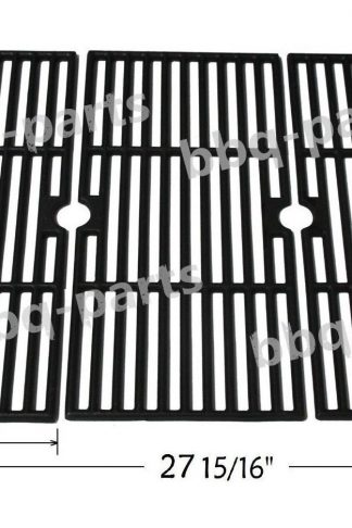 Cast Iron Cooking Grid Replacement for Select Gas Grill Models by Charbroil, Kenmore and Others, Set of 3