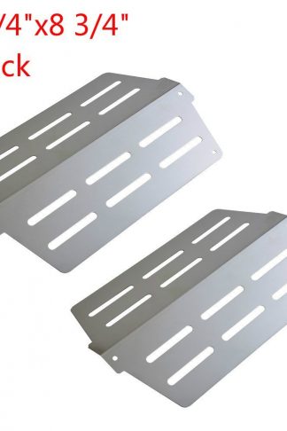 GASPRO GP-S622(2 Pack) Stainless Steel Heat Deflectors and BBQ Grill Heat Plate/Tent Replacement for Weber Genesis 300 Series Grill (13 1/4 x 8 3/4 inch)