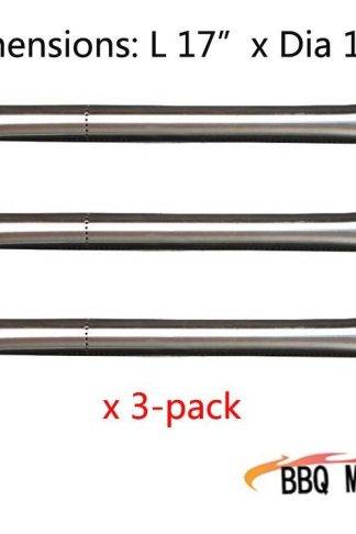 13041(3-pack) Replacement Straight Stainless Steel Burner for BBQ Grillware, Home Depot, Ducane, Original Part, Lowes Model Grills