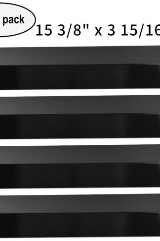 4-pack BBQ Gas Grill Porcelain Steel Heat Plate, Heat Shield for Grill King, Aussie, Charmglow, Brinkmann, Uniflame, Lowes Model Grills (15 3/83 15/16")