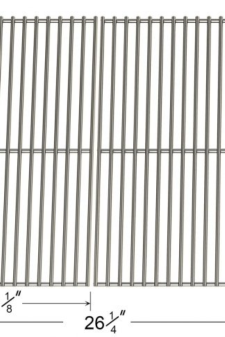 66652 Stainless Steel Cooking Grid for Char-Broil, Coleman, Kenmore, Master Forge, Thermos & Uniflame Gas Grill Models (Set of 2)