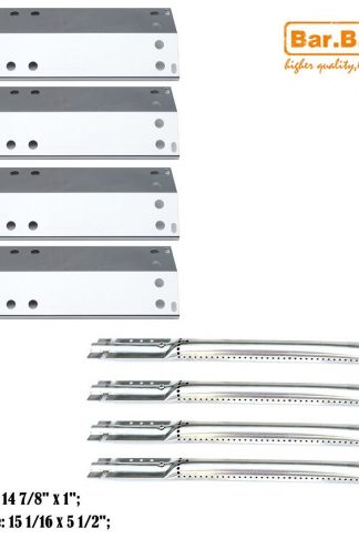 Bar.b.q.s 4PACK Replacement Barbecue grill parts kit Stainless Steel Pipe Burner, Stainless Steel Heat plate For Nexgrill 4 Burner 720-0670-C 720-0670-A Kmart 640-26629611-0 barbecue gas grills