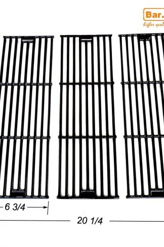 Bar.b.q.s CI65051 Universal Gas Grill Grate Matte Cast Iron Cooking Grid Replacement for Chargriller gas grill models 2121, 2123, 2222, 2828, 3001, 3030, 3725, 4000, 5050, 5252 , Sold as a set of 3