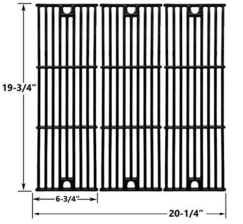 Char-Griller 2121, 2123, 2222, 2828, 3001, 3030, 3725, 4000, 5050, 5252, 3008 Porcelain Coated Cast Iron Cooking Grid , Set of 3