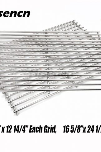Hisencn Replacement 52932(set of 2) Stainless Stell Cooking Grid for Centro, Charbroil, Front Avenue, Fiesta, Kenmore, Kirkland, Kmart, Master Chef and Thermos Gas Grill