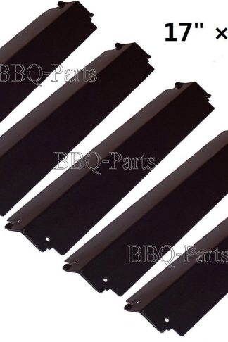 Hongso PPC941 (5-pack) Porcelain Steel Heat Plate, Heat Shield, Heat Tent, Burner Cover, Vaporizor Bar, and Flavorizer Bar Replacement for Charbroil, Presidents Choice Gas Grills, CBHP3 (17” x 3 3/4