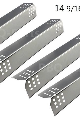 Hongso SPG371 (4-pack) Stainless Steel Heat Plate, Heat Shield, Heat Tent, Burner Cover, Vaporizor Bar, and Flavorizer Bar Replacement for Grill Master 720-0697, 720-0737 Grill Models (14 9/16