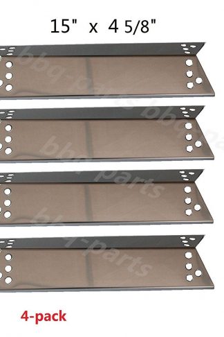 Hongso SPZ681 (4-pack) Stainless Steel Heat Plates for Charbroil 463411911, 464424312, C-45G4CB, Kenmore Sears, K-Mart, Nexgrill, Tera Gear Model Grills (15" x 4 5/8)