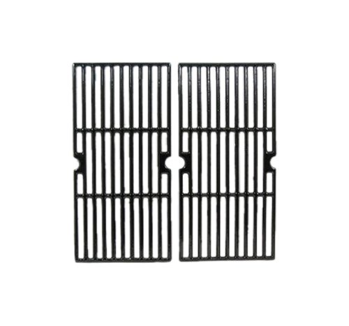 Music City Metals 65022 Gloss Cast Iron Cooking Grid Replacement for Gas Grill Model Charbroil 463250210, Set of 2