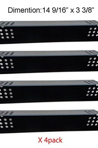PH7371 (4-pack) Porcelain Steel Heat Plate Replacement for Grill Master 720-0697, 720-0737 and Uberhaus 780-0003 Gas Grill Models (14 9/16" x 3 3/8")