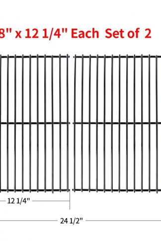 SHINESTAR Grill Grate 16 5/8" Grill Replacement Parts 16 inch Cooking Grid for Charbroil 463240804, Centro 2000, Kenmore, Master Chef, Thermos, Kirkland, Porcelain Steel (16 5/8" x 12 1/4", 2 Pack)