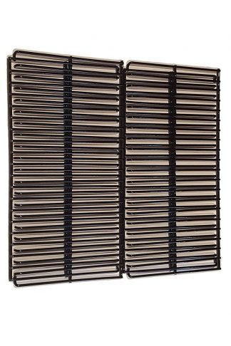 Set of Two Porcelain Steel Wire Cooking Grid Replacement (Depth 19 inches, width total 20 inches) for Char-Griller Models: 3001, 3008, 3030, 4000, 5050, 5252