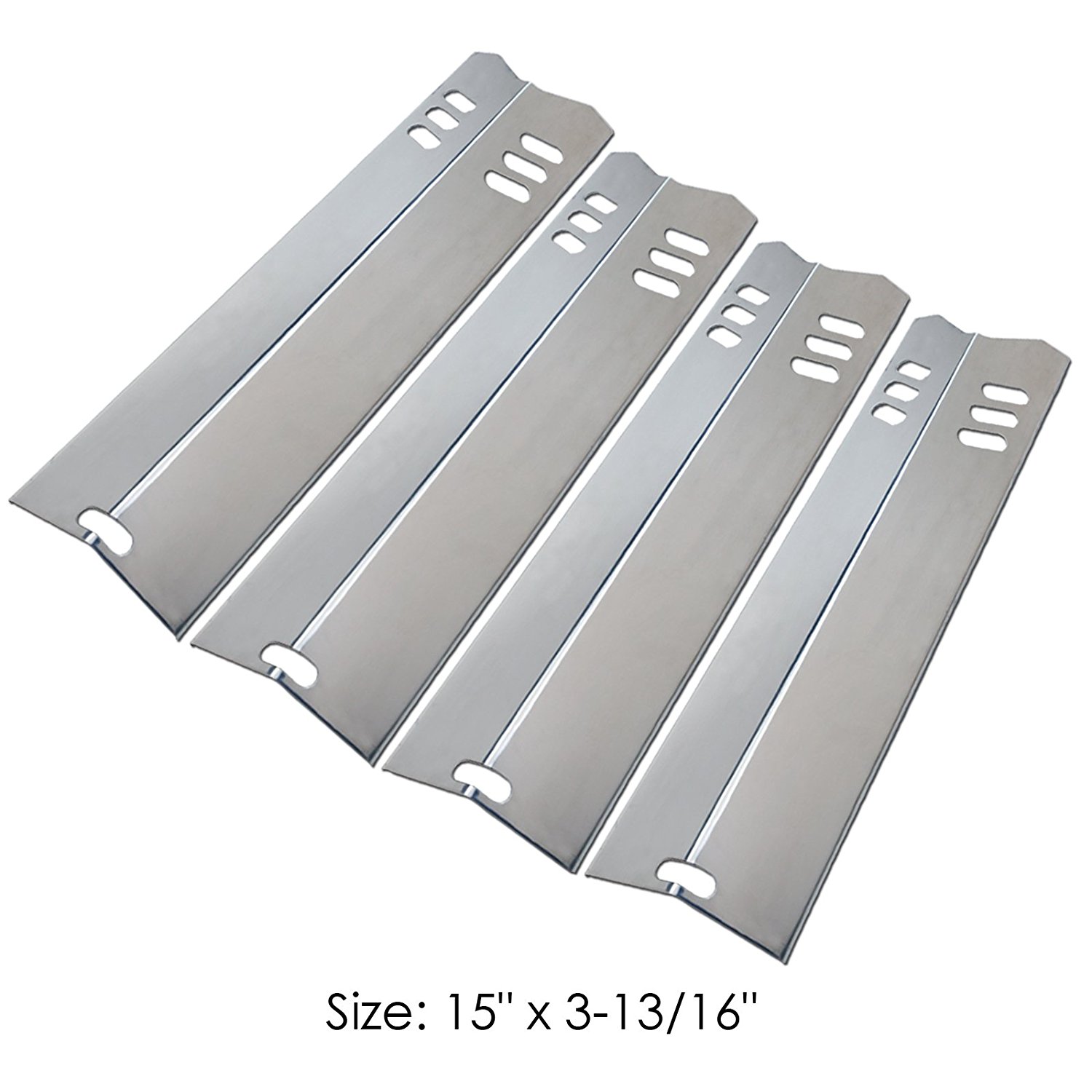 4 Pack Stainless Steel Grill Heat Shield Plate Flavorizer Bars