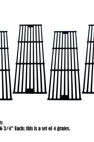 Zljiont (4-pack) Porcelain Cast Iron Cooking grid Replacement Chargriller, King Griller Gas Grill (4)