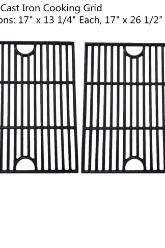 Zljoint (2-pack) Cast Iron Cooking Grid Replacement for Kenmore 122.16119, 122.16129, 122.166419, 16641, 415.1610711, 720-0341, 720-0549, Kmart 640-26629611-0 grill models, Set of 2