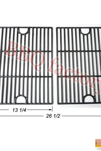 bbq factory JGX192 Porcelain Cast Iron Cooking Grid Grate Replacement for Select Gas Grill Models by Kenmore, Kmart and Others, Set of 2