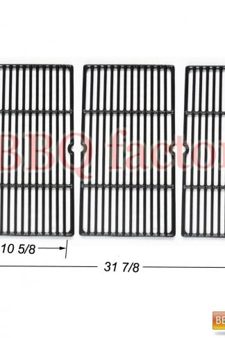 bbq factory Replacement Porcelain coated Cast Iron Cooking Grid Set of 3 for Select Gas Grill Models By Charbroil Grill Models 463268207, 463268806 Gas Grill and Others