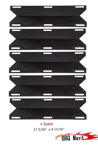 BBQ Mart 93041(5-pack) Porcelain Steel Gas Grill Heat Plate for Charmglow, Permasteel, Uniflame, Charbroil Model Grills and Others