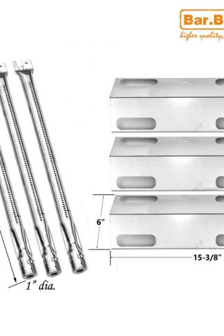 Bar.b.q.s 3Pack Gas Grill Rebuild Kit Stainless Steel Heat Plate and Stainless Steel Burner Parts Replacement For Ducane Affinity 3100 3400 Gas Grill Models (Repair Kit)