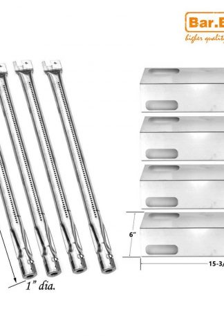 Bar.b.q.s 4Pack Gas Grill Rebuild Kit Stainless Steel Heat Plate and Stainless Steel Burner Parts Replacement For Ducane Affinity 3100 3400 Gas Grill Models