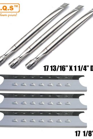 Bar.b.q.s Barbecue Parts Straight Stainless Steel Pipe Tube Burners and Heat plates -3Pack Replacement For Perfect Flame E3520-LPG/NG, E3520-LPG/NG Gas Grill Models
