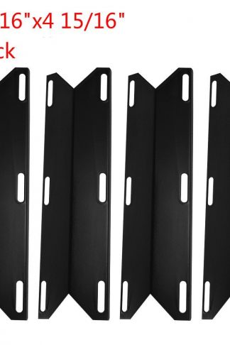 GASPRO GP-P041 Porcelain Steel Heat Plate Replacement for Charm-glow, Kirkland, Permasteel, Perfect Flame, Nexgrill ,Members Mark, Sams Model Grills(17 5/16 x 4 15/16 inch) (4 Pack)