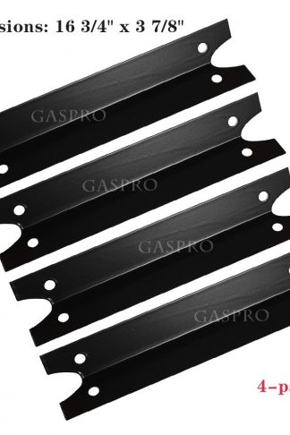 GASPRO PGP311 Gas Grill Heat Plate Tent Shield Replacement for Brinkmann, Charmglow and Othes, Porcelain Steel BBQ Flame Tamer Burner Cover Heat Deflector Diffuser(4-Pack, 16 3/4 X 3 7/8 inch)
