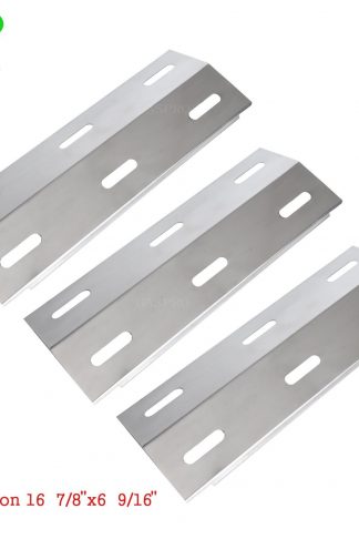 GASSAF 3-pack Stainless Steel Heat Plate 16 7/8 Inch Grill Heat Shield Burner Cover Replacement for Ducane Gas Grill Models 30400040 30400045 30400046 3200 3400 4200 S3200 S5200