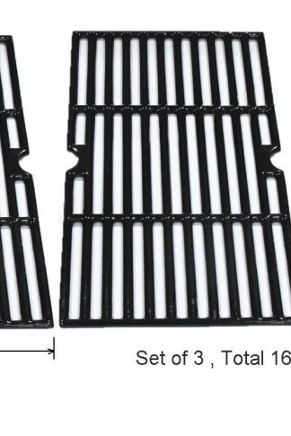 GI8763 Porcelain coated Cast Iron Cooking Grid Replacement for Select Gas Grill Models By Charbroil, Kenmore, Master Chef and Others, Set of 3