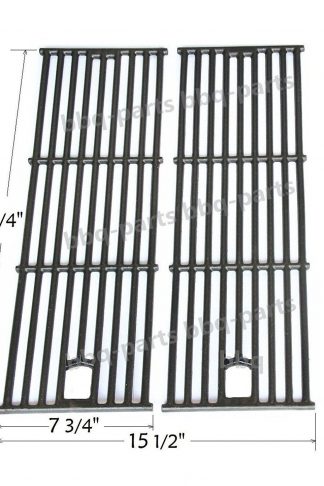 Hongso PCC182 Cast Iron Cooking Grid Set Replacement for Gas Grill Models Perfect Flame GSC3318 and Perfect Flame GSC3318N, Set of 2