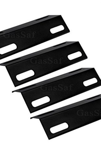 JX351 (4-pack) Porcelain Steel Heat Plate Shield BBQ Gas Grill Heat Burner Cover Replacement for Select Ducane Gas Grill Models by GASSAF (15 3/8" x 6")