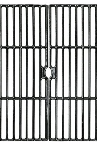 Music City Metals 66162 Gloss Cast Iron Cooking Grid Replacement for Select Grill Chef and Grill Master Gas Grill Models, Set of 2