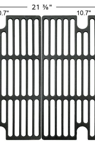 Music City Metals 67002 Matte Cast Iron Cooking Grid Replacement for Gas Grill Model Smoke Hollow 7000CGS, Set of 2