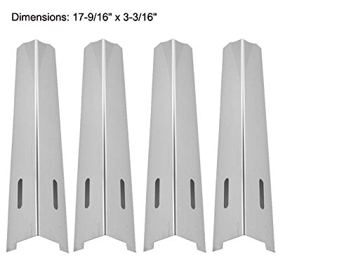 Perfect Flame 225203, 25586, GSC3318, GSC3318N & Brinkmann 810-8501-S, 810-8502-S (4-PACK) Stainless Steel Heat Shield