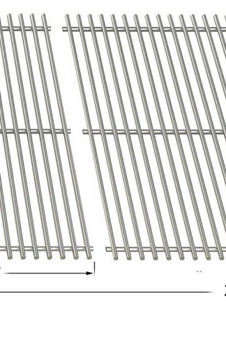 Stainless Steel Cooking Grid for Charbroil 1000, Cooking Zone, Cooking Zone 10002, PGS K40 & Phoenix PG2001-P, PG2001-PBS, SPG2001-P Gas Grill Models, Set of 2