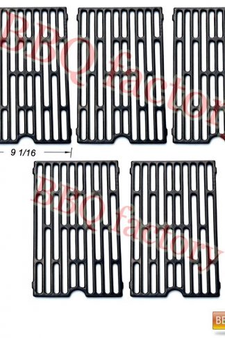 bbq factory® Replacement Cast Iron Cooking Grid Porcelain coated (5-pack) for Select Gas Grill Models By Chargriller,Jenn-air, Vermont Castings Gas Grill and Others