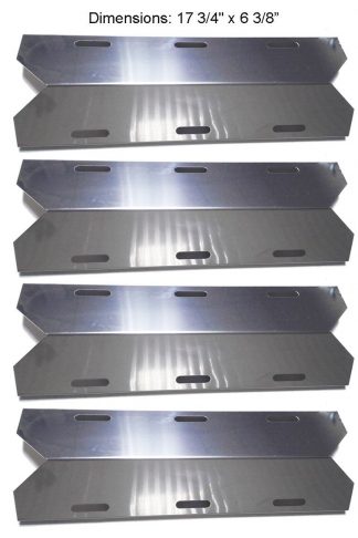 BBQ funland SH1231 (4-pack) Stainless Steel Heat Plate, Heat Shield for Costco Jenn-air, Kirkland, Nexgrill, Sterling Forge, Glen Canyon Gas Grill Models