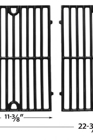 Gloss Cast Iron Cooking Grid for Grand Cafe, Hamilton Beach, Ellipse 2000LP, ProChef, Vermont Castings and Kenmore 141.152270, 141.152271, 141.15337 Gas Grill Models, Set of 2