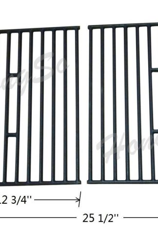 Hongso PCD362 Matt Cast Iron Cooking Grid Replacement for Select Gas Grill Models by Broil King, Broil-Mate and Others, Set of 2