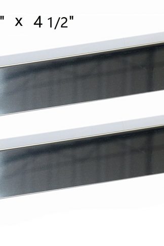 Hongso SPZ811 (2-pack) Stainless Steel Heat Plate Shield, Heat Tent, Burner Cover, Flame Tamer Replacement for Kitchen Aid 720-0787D, 720-0819 Gas Grill Models (16 9/16 x 4 1/2)