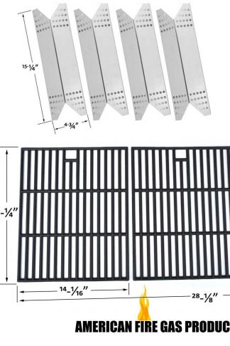 Member's Mark 720-0691A Repair Kit Includes 4 Stainless Heat Plate and Cast Iron Cooking Grids