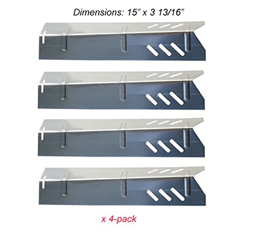SH1591 (4-pack) Stainless Steel Heat Plate for Select Gas Grill Models By Uniflame and Others