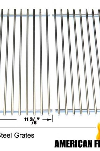Stainless Steel Cooking Grid for Grand Cafe, Hamilton Beach, ProChef, Vermont Castings, and Ellipse 2000LP, Kenmore 2104, 2105, 2107, 2108, Gas Grill Models, Set of 2