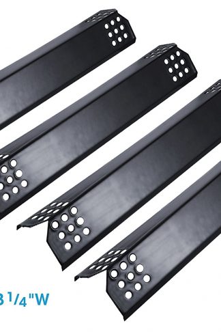 UNICOOK Porcelain Grill Heat Plate 4 Pack,16-1/8 L Grill Replacement Parts, Steel Heat Tent, Flavorizer Bars, Heat Shield Plate, Grill Burner Cover, Flame Tamer for BBQ Gas Grill, Large