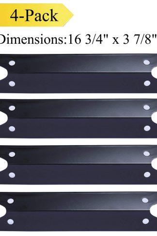Votenli P9731A (4-pack) Porcelain Steel Heat Plate, Heat Shield, Heat Tent Diffuser Deflector Replacement for Select Brinkmann, Charmglow Gas Grill Models