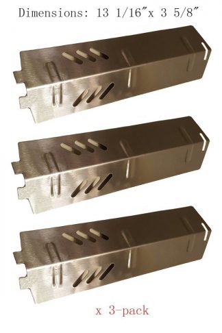 ZLjiont 3-pack Stainless Steel Heat Plate, Burner Cover, Flavorizer Bar Replacement for Gas Grill Model Backyard Grill BY13-101-001-11, BY14-101-001-01, BY16-101-002-05, Uniflame: GBC1329W, GBC1403W