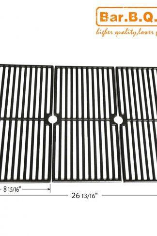 Bar.b.q.s 64103 Porcelain Coated Cast Iron Cooking Grid Replacement for Select Brinkmann and Charmglow Gas Grill Models, Set of 3