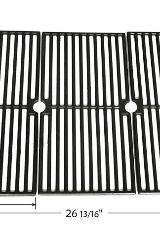 Vicool HyG410C Cast Iron Cooking Grid, Cooking Grate Replacement for Brinkmann, Charmglow, Browning, Grillada Gas Grill Models, Set of 3