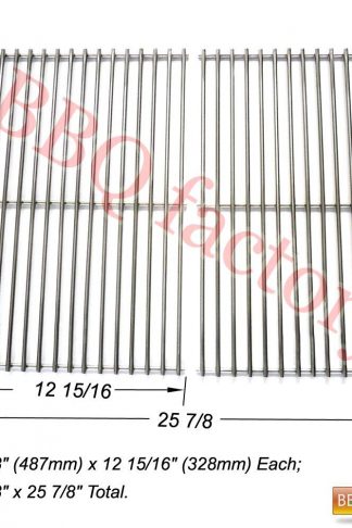 bbq factory JCX6S2 BBQ Stainless Steel Wire Cooking Grid Replacement for Broil-Mate, GrillPro, Jenn Air, Perfect Flame, Sterling and Other Model Grills, Set of 2