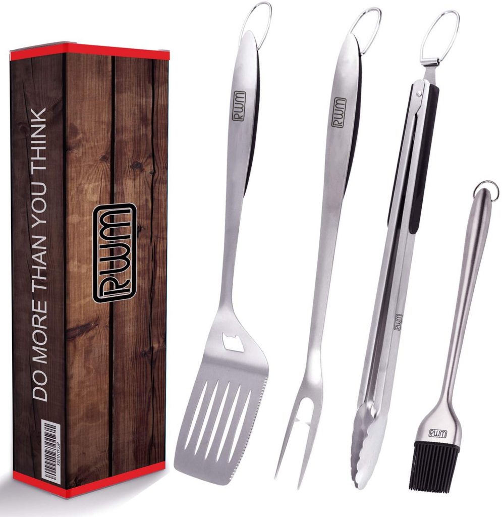 BBQ Grill Tool Set – Heavy Duty Extra Thick Stainless Steel Grill ...